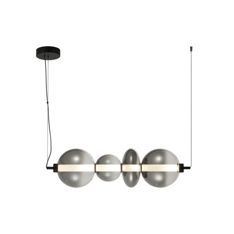 Підвісний світильник, люстра Italux PND-24352-36W-BK-SG Sonte LED 1x36W 3000K 4425Lm IP20 димчастий