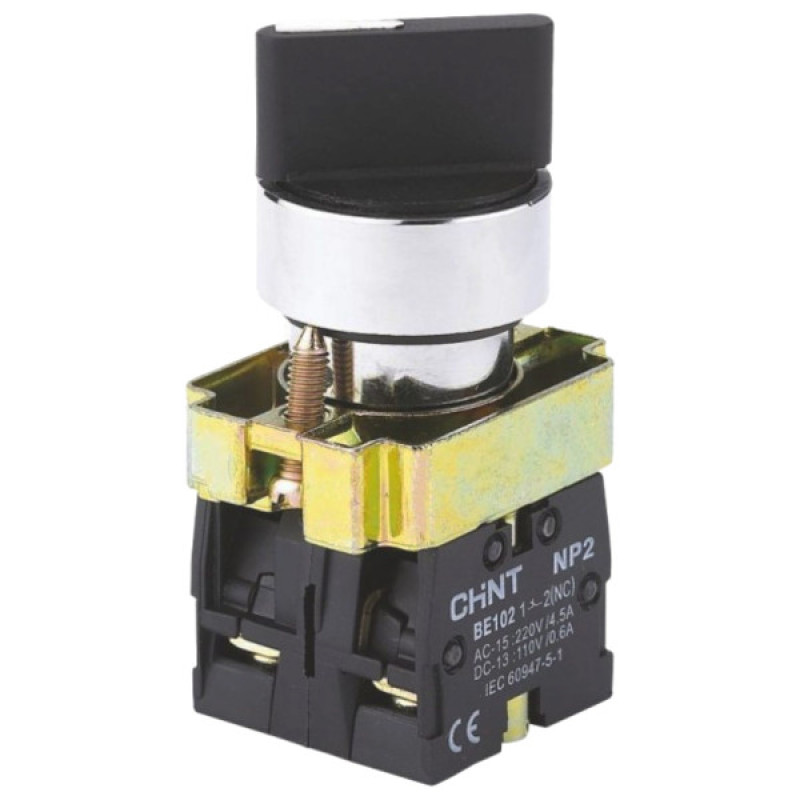 Переключатель Chint NP2-BD21 2 положения с фиксацией 1NO IP40 (573977)