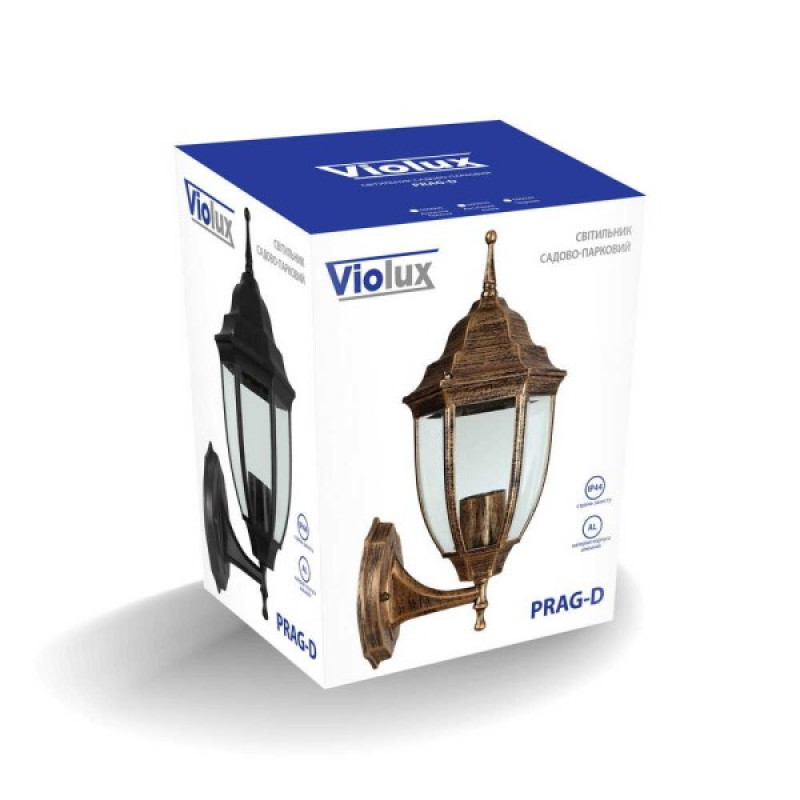Светильник садово-парковый Violux Prag-D античная бронза 60W Е27 IP44 ( 500000 )