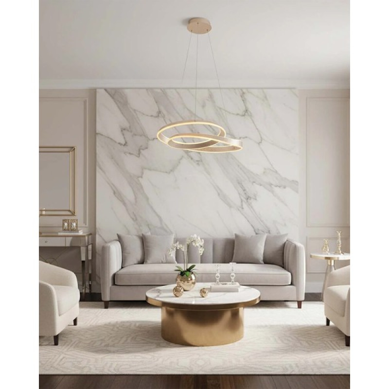 Підвісний світильник, люстра Goldlux 338044 Glow LED 1x75W 4000K 10500Lm IP20 золотий
