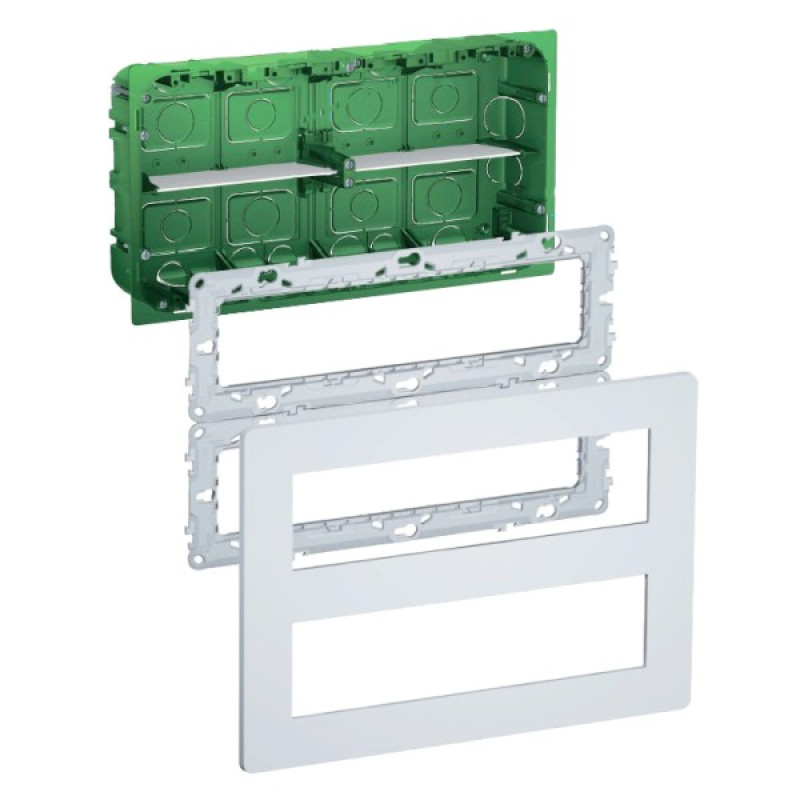 Антибактериальная установочная коробка Schneider Electric NU171020 Unica System+ 2х5