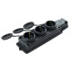 Колодка Violux каучук настенная 3-ная с заземлением с крышкой IP44 ( 930660 )