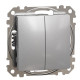 Двухклавишный переключатель Schneider Electric Sedna Design & Elements алюминий SDD113108