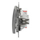 Двухклавишный переключатель Schneider Electric Sedna Design & Elements алюминий SDD113108