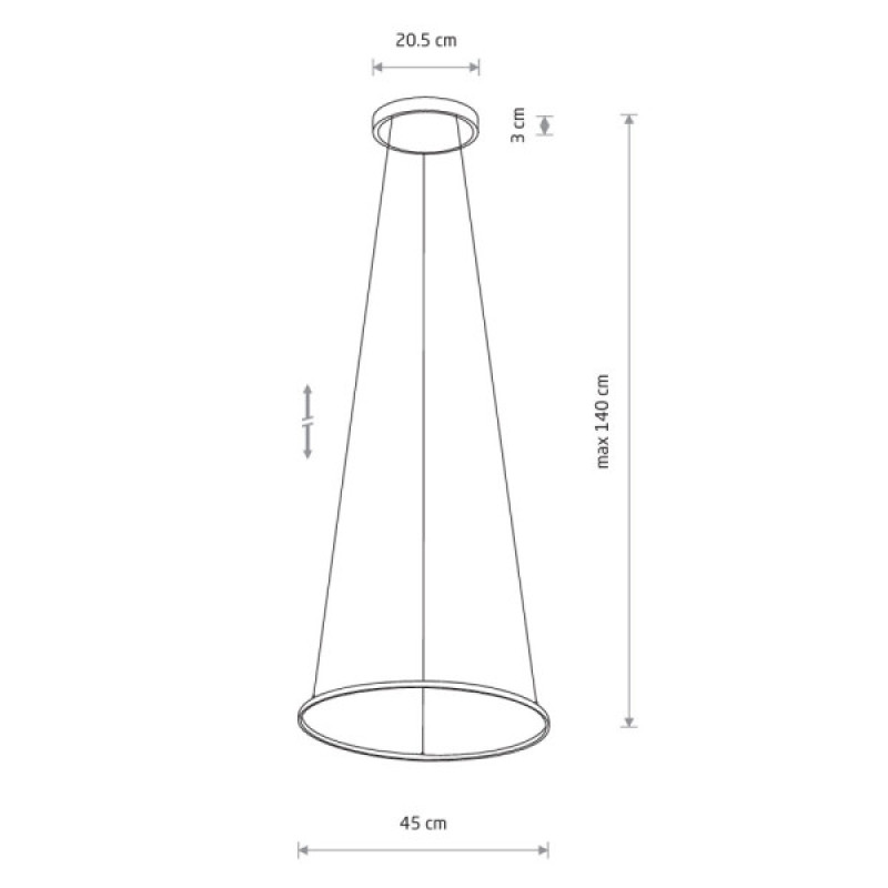 Люстра Nowodvorski 10863 Circolo LED S 1x18W 4000K 600Lm IP20 черная