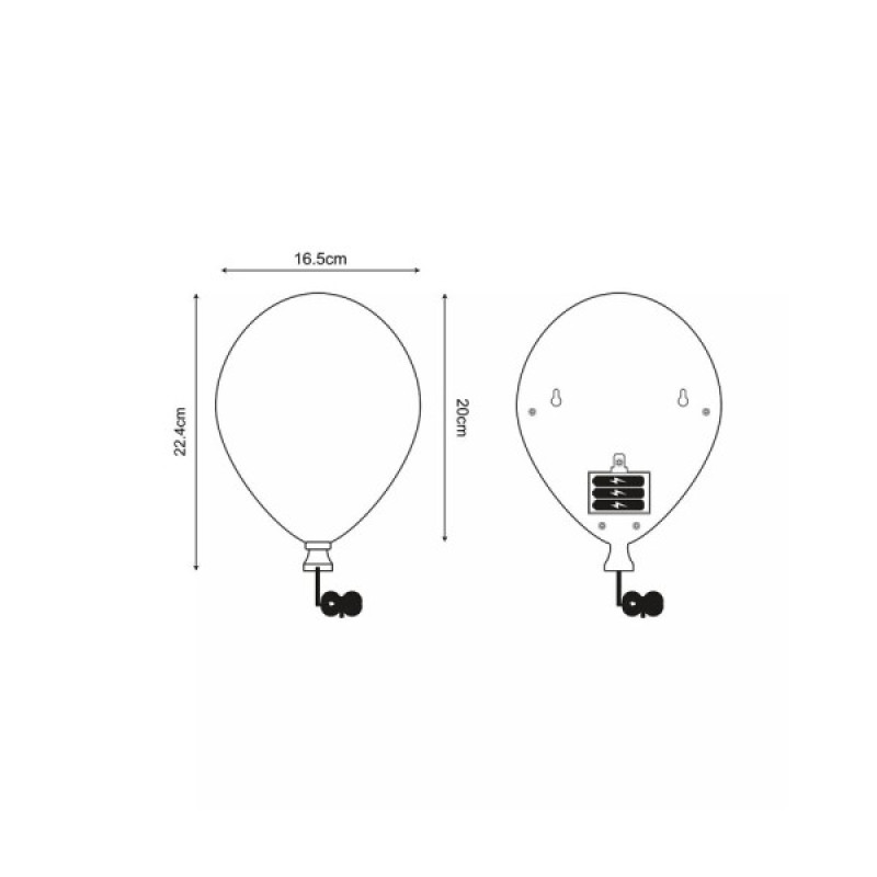 Бра, настінний світильник Zuma Line 5905316651173 Ballon LED 1x3W 6000K 40Lm IP20 рожевий