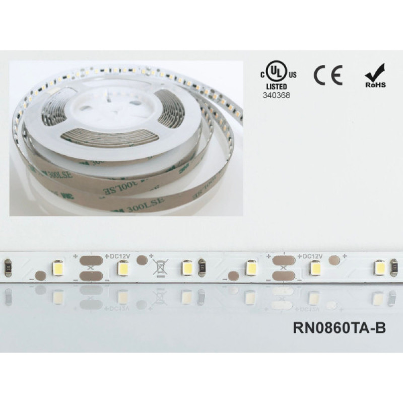 LED стрічка RISHANG 60-2835-12V-IP20 5,5W 504Lm 4000K 5м (RN0860TA-B-NW)