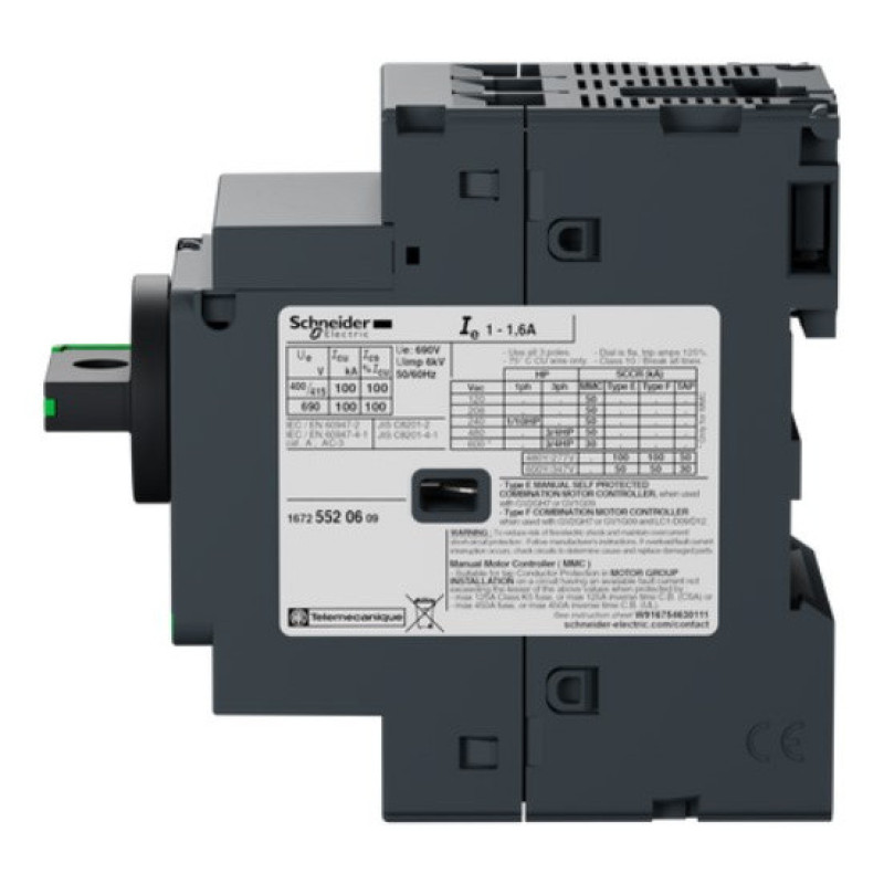 Автомат защиты двигателя Schneider Electric GV2P06 1-1.6