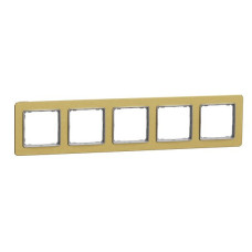 Пятипостовая рамка Schneider Electric Sedna Elements Sedna Elements матовое золото SDD371805