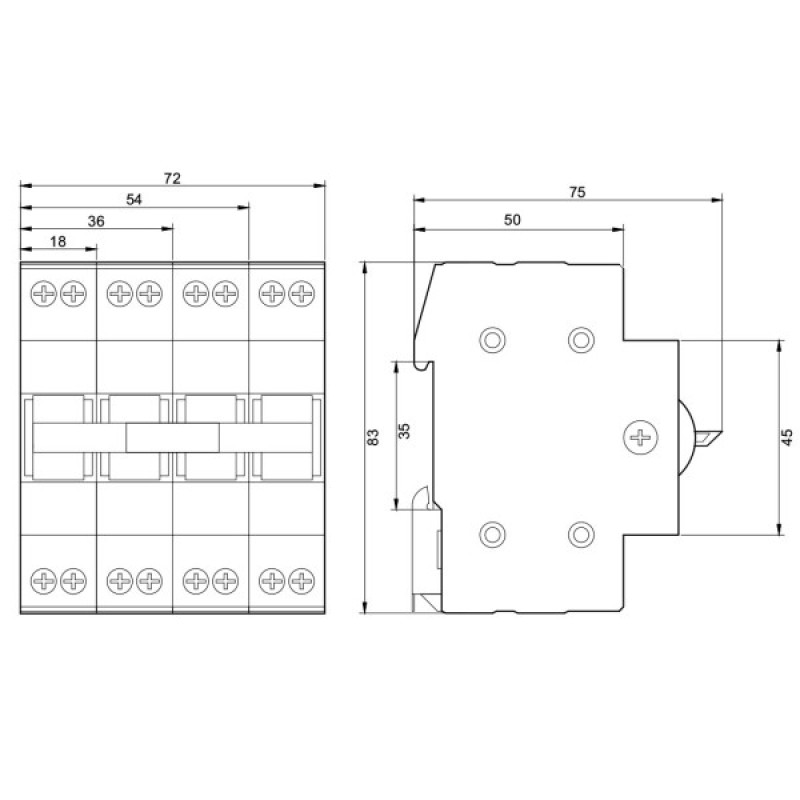 Переключатель нагрузки Promfactor FSD2 4P 40A 1-0-2 (FSD24040)