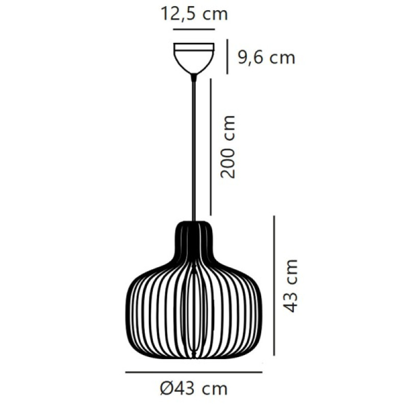 Подвесной светильник, люстра Nordlux 2512053003 Hazo E27 1x60W IP20 черный