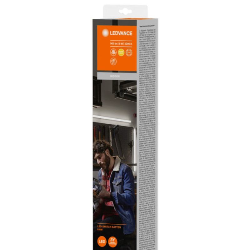 Линейный светодиодный светильник Osram Switch Batten 0,6M 8Вт/840 LEDV (4058075266742)
