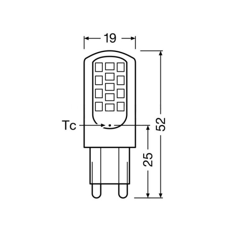 Світлодіодна лампочка Osram 4058075432420 LED PIN40 G9 1x3.8W 4000K 470Lm IP20
