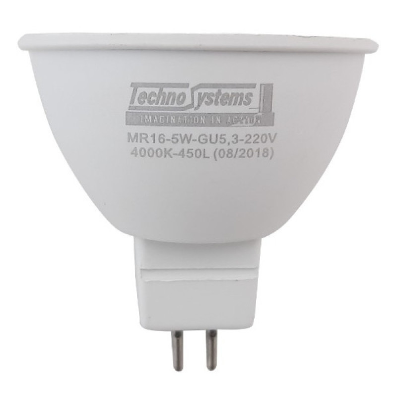 Світлодіодна лампа TNSy LED MR16-5W-GU5.3-220V-4000K-450L ICCD (TNSy5000047)