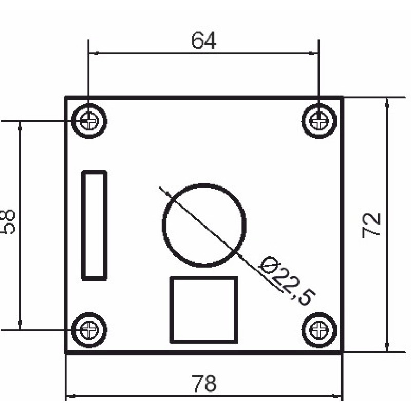 Одномісний пост керування Promfactor FP4-BOX1W01 з металевою кнопкою