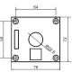 Одномісний пост керування Promfactor FP4-BOX1W01 з металевою кнопкою