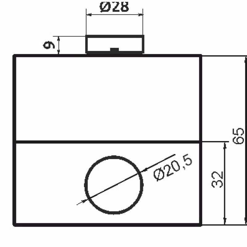 Одномісний пост керування Promfactor FP4-BOX1W01 з металевою кнопкою