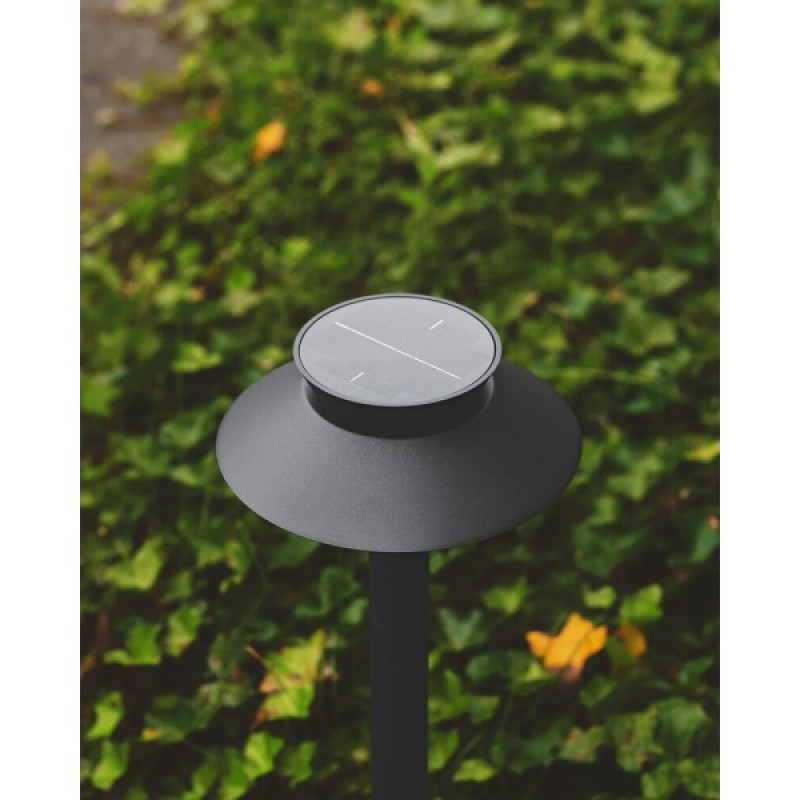 Вуличний світильник на сонячній батареї Nordlux 2418098003 Justina LED 1x5W 3000K 400Lm IP44 чорний
