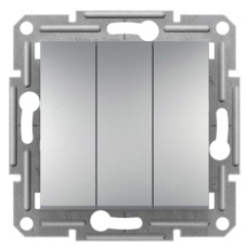 Трехклавишный выключатель Schneider Electric Asfora EPH2100161 (алюминий)