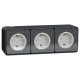 Накладна 3-місна розетка Schneider Electric MUR36038 із з/к та шторками IP55 (чорний)