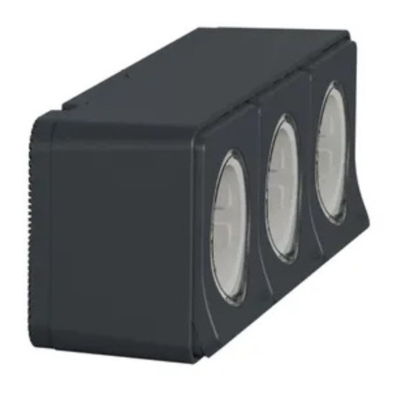 Накладна 3-місна розетка Schneider Electric MUR36038 із з/к та шторками IP55 (чорний)
