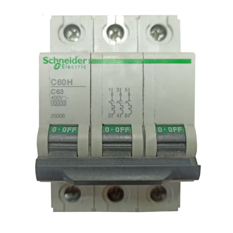 Автоматический выключатель Schneider Electric C60H 3П 63A C (25006)