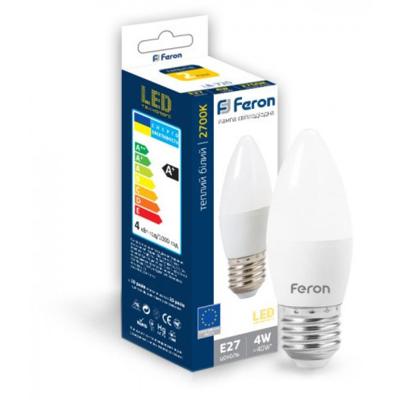 Светодиодная лампа Feron 5043 LB-720 4Вт 4000К C37 Е27