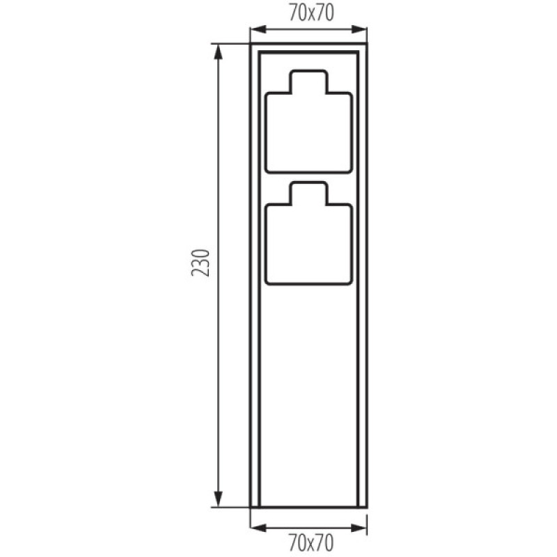 Стовпчик з розетками Kanlux 36585 Dasto IP44
