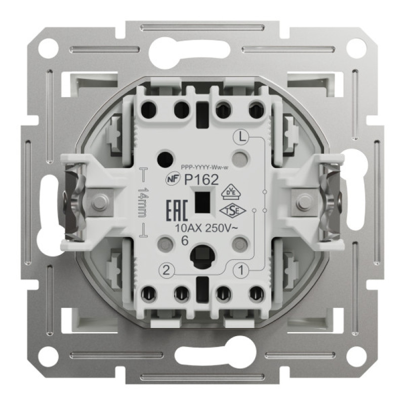 Прохідний перемикач Schneider Electric Asfora без рамки білий (EPH0470121)