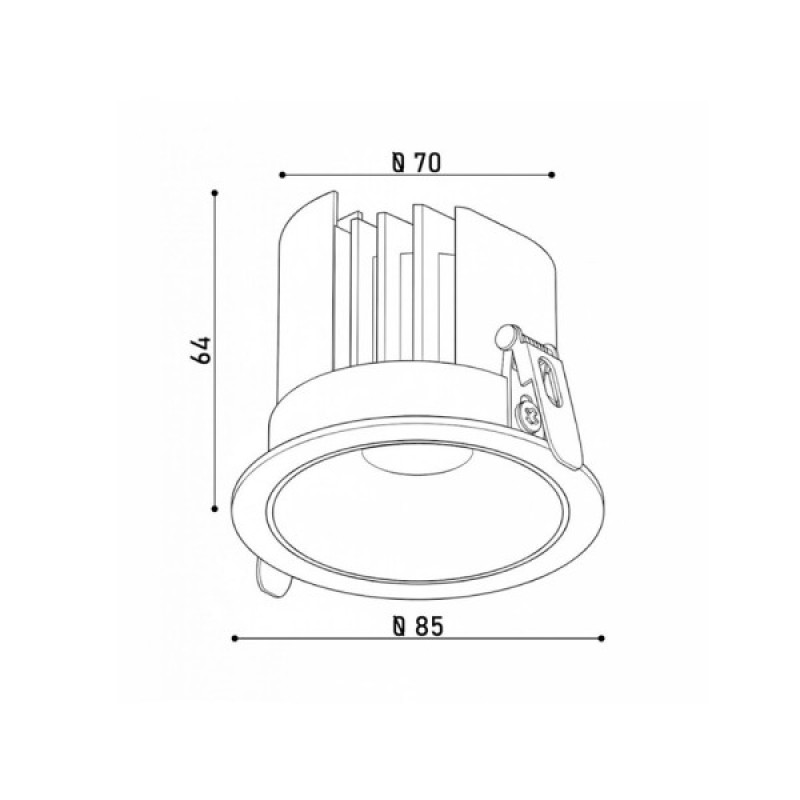 Точечный светильник Kloodi KD-RORRY85 12W CCT WH LED 3000K/4000K/6000K 960Lm IP20 белый