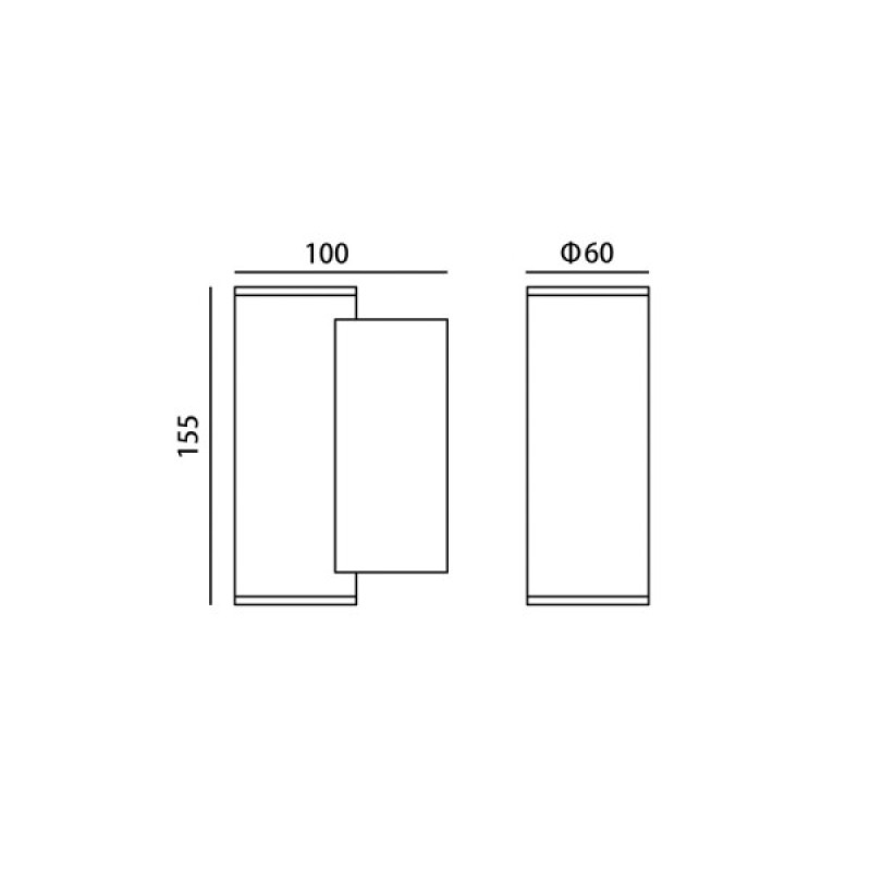 Вуличний світильник Italux OWL-2804-2-3K Lenta LED 2x14W 3000K 1076Lm IP54 чорний