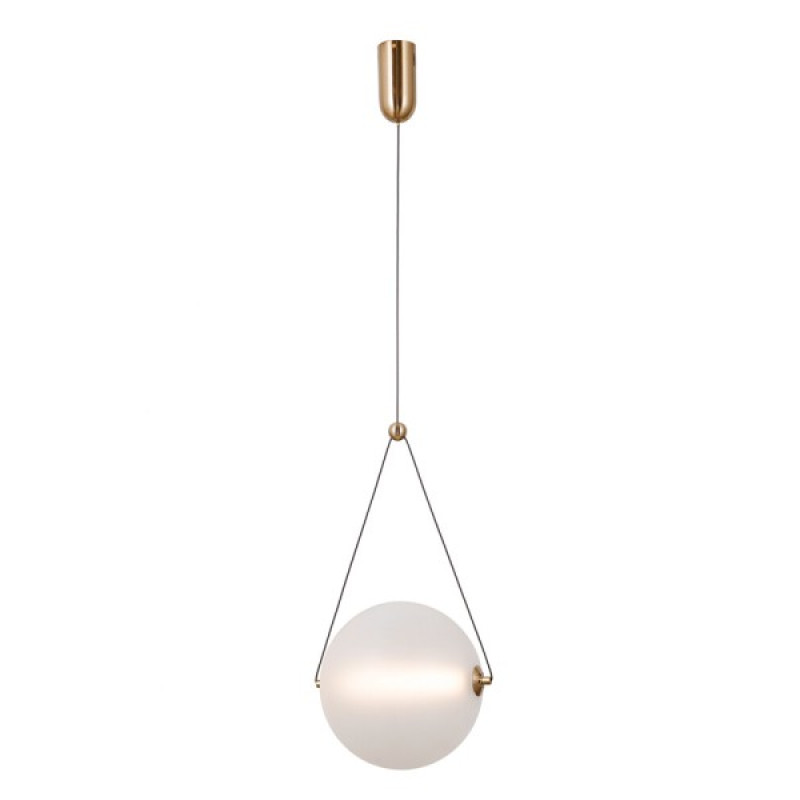 Підвісний світильник, люстра Italux PND-34361-L-HBR-OPAL Rastia LED 1x12W 3000K 1300Lm IP20 золотий
