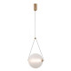 Підвісний світильник, люстра Italux PND-34361-L-HBR-OPAL Rastia LED 1x12W 3000K 1300Lm IP20 золотий