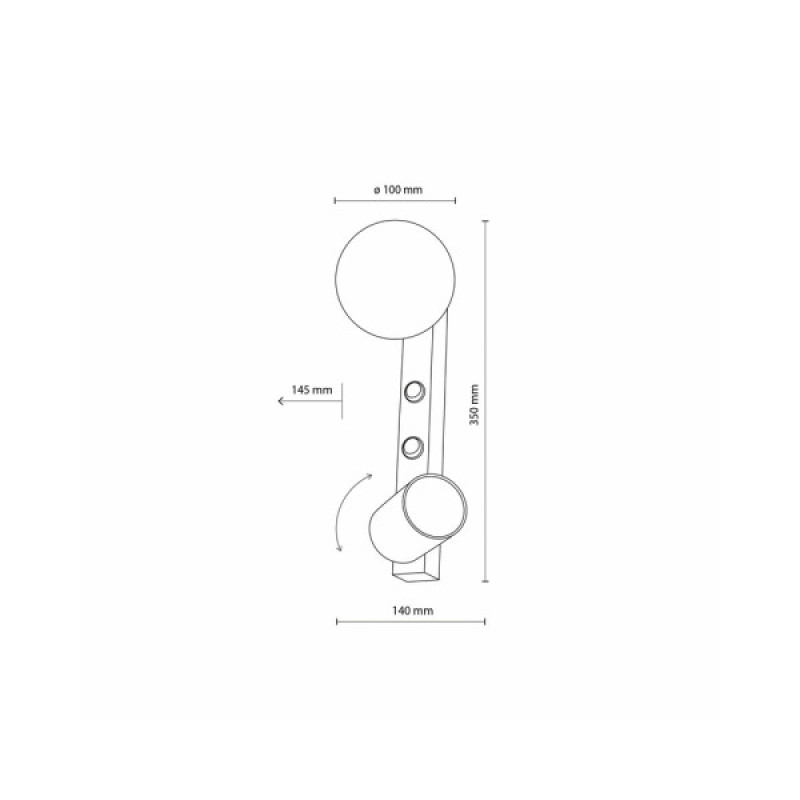 Бра, настінний світильник Tk Lighting 10148 Vox GU10+G9 2x10+6W IP20 Bk