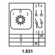 Пакетний перемикач Аско-Укрем ПКП Е9 1.831 A0110010010 (1-0-2 1 полюс)