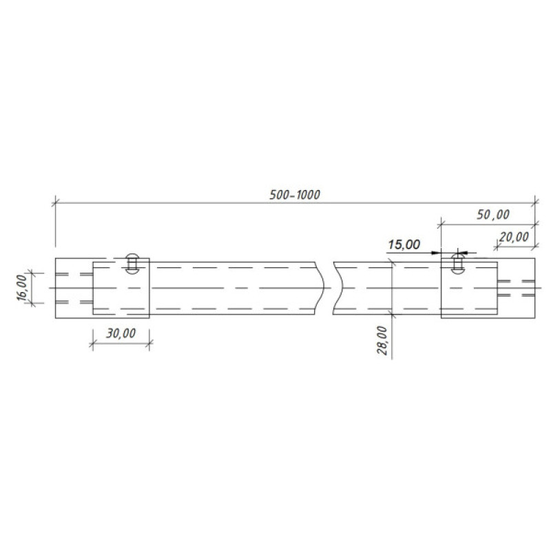 Ізоляційна штанга Leo Lightman L500 з пластиною Fix Al/Gfk (324019)