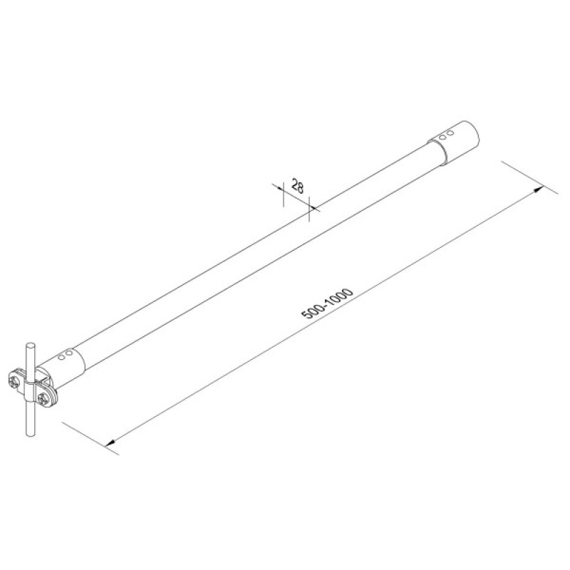 Ізоляційна штанга Leo Lightman L500 з пластиною Fix Al/Gfk (324019)