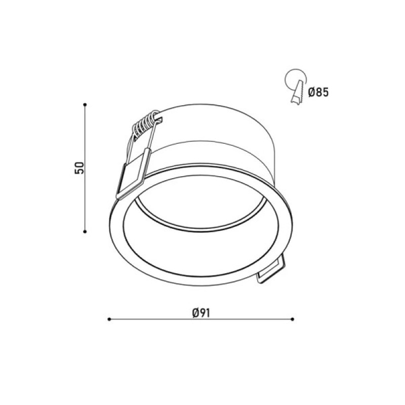 Точечный светильник Kloodi KD-Q019 12W 4К WH LED 840Lm IP44