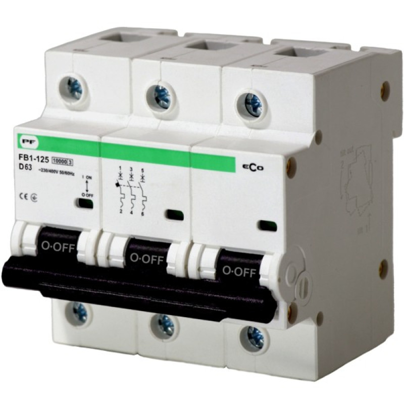 Автоматический выключатель Promfactor ECO FB1-125 3P D 63A 10кА (FB1D30063)