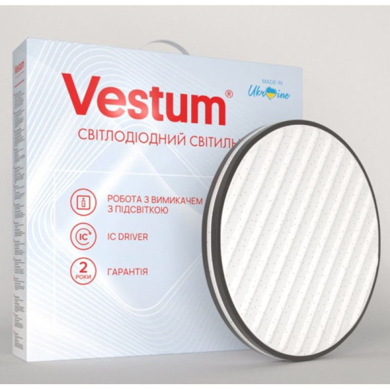 Накладний світильник Vestum GRILL зоряне небо 36Вт 375x60мм 4000К 2900Лм
