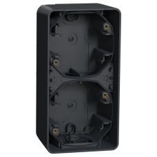 Накладной вертикальный блок подрозетников Schneider Electric MUR37912 IP55 (антрацит)