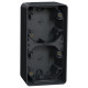 Накладной вертикальный блок подрозетников Schneider Electric MUR37912 IP55 (антрацит)
