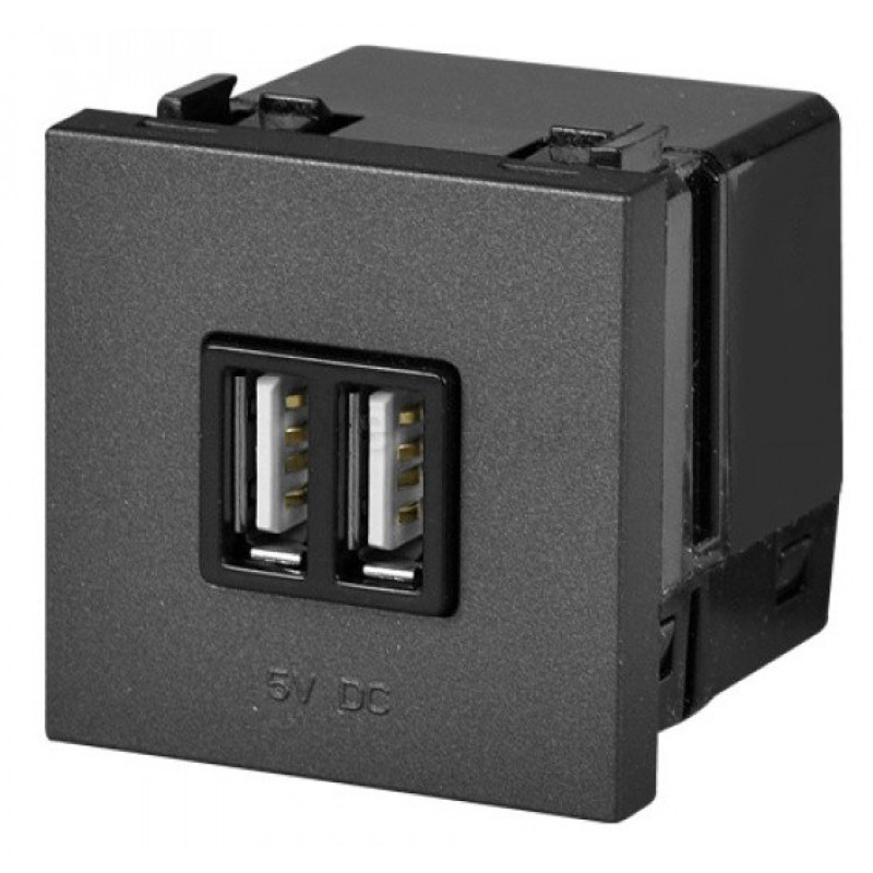 USB розетка ABB Zenit N2285 AN 2М (антрацит)