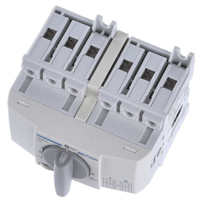 Перемикач Hager HIM304 I-0-II 40А 400/690В 3P 5м