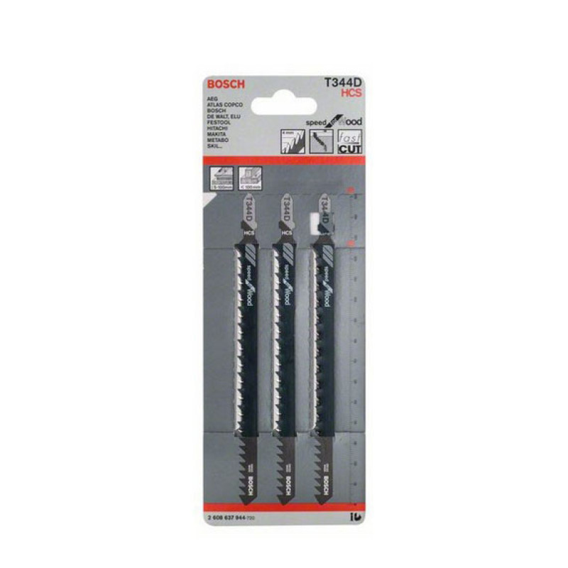 Лобзиковые пилки Bosch T344D (3шт)