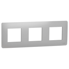 Трехпостовая рамка Schneider Electric NU200630 (алюминий)