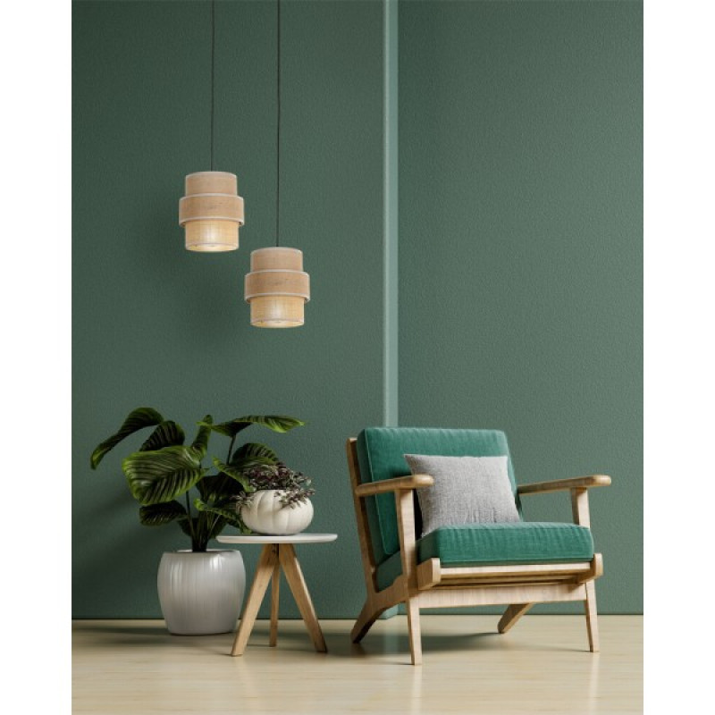 Подвесной светильник, люстра TK Lighting 5401 Calisto E27 1x15W IP20 бежевый