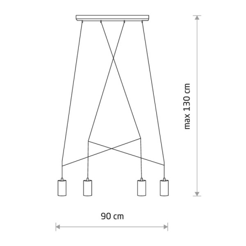 Люстра Nowodvorski 9192 Imbria GU10 4x10W IP20 чорна