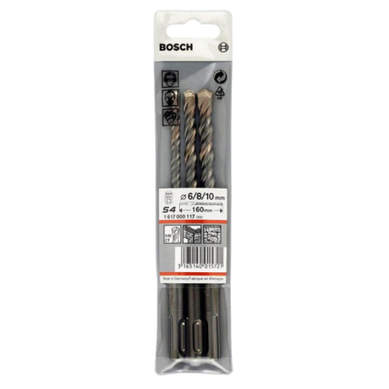 Бури Bosch 1617000117 SDS-Plus-5 6,8,10x165мм (3шт)