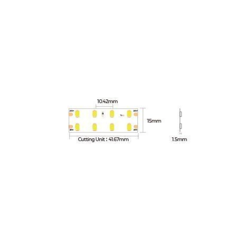 LED лента COLORS 192-2835-24V-IP20 18.9W 2810Lm 6000K 5м (D8192-24V-15mm-W)